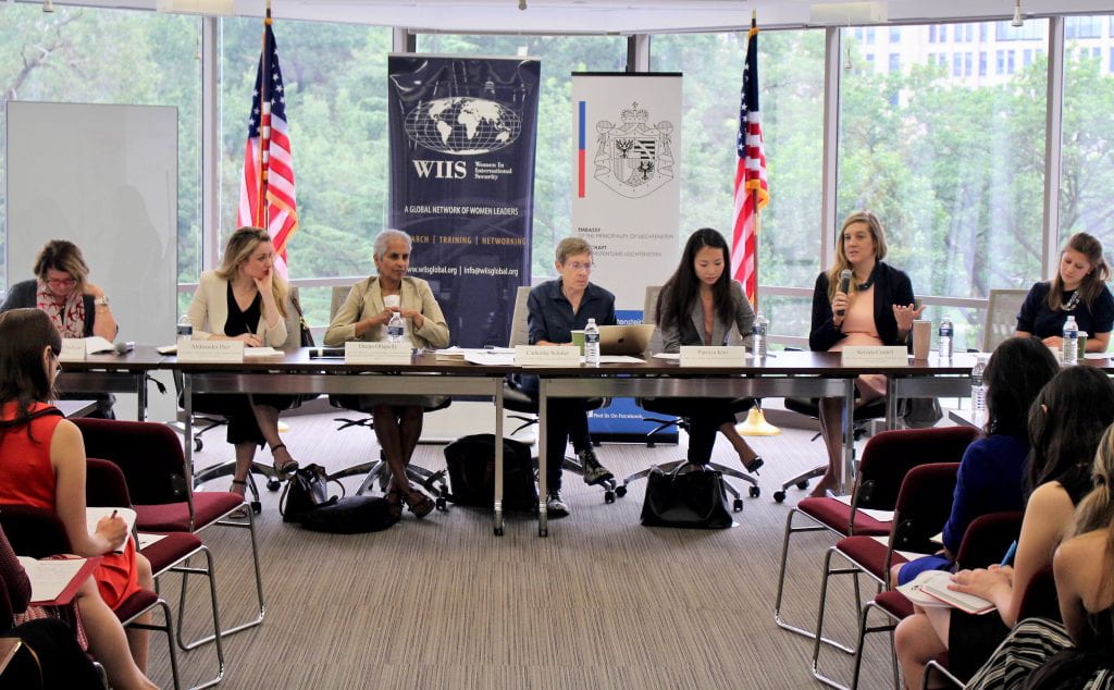 Photo of full WIIS Gender and Great Power Competition Policy Roundtable participants