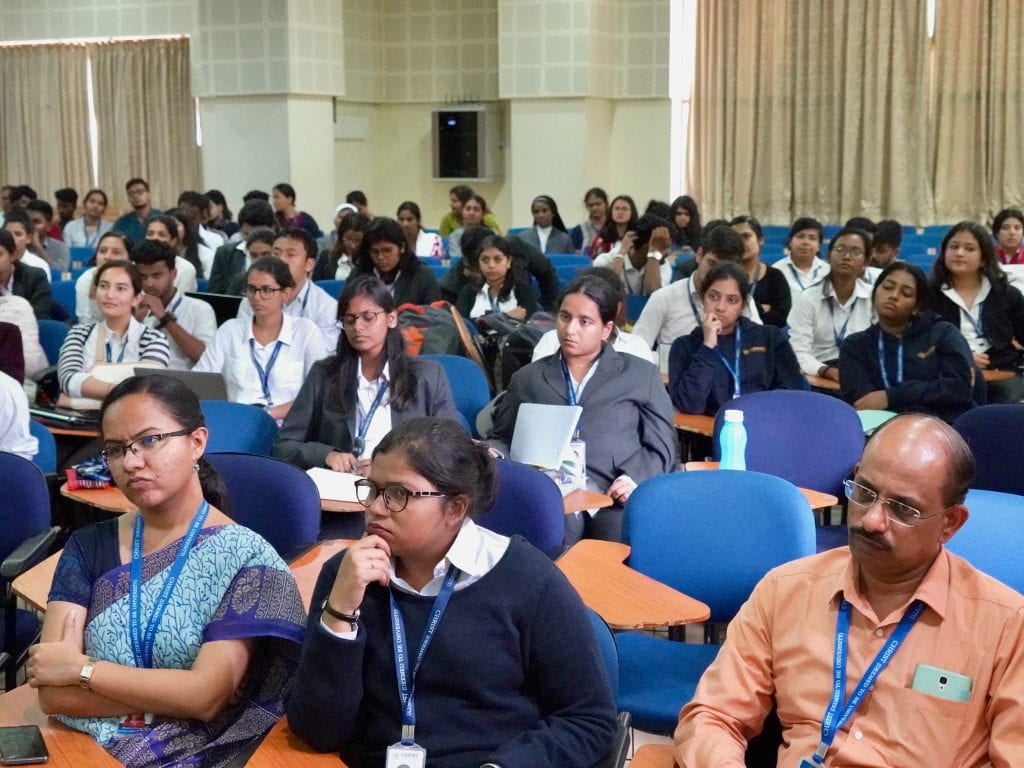 Image of audience at Comparative Foreign Policies of Rising Powers presentation at Christ University